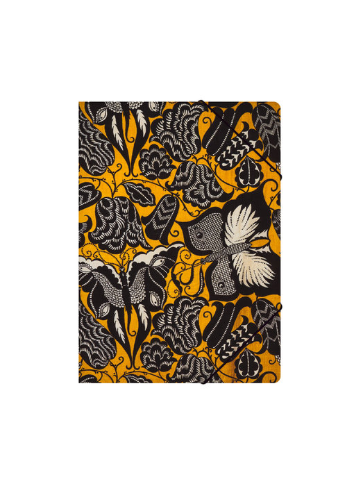 Carpeta archivadora de papel con cierre elástico, A4,Séguy, flores con mariposas