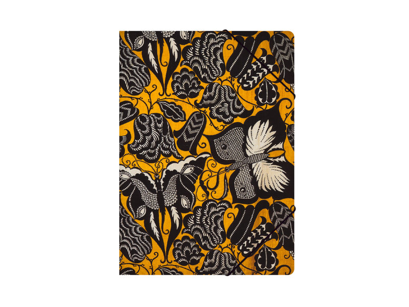 Paper file folder with elastic closure, Séguy , Flowers with butterflies
