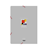 Paper file folder with elastic closure, Mondriaan 1