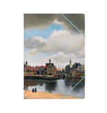 Paper file folder with elastic closure, View of Delft, Vermeer