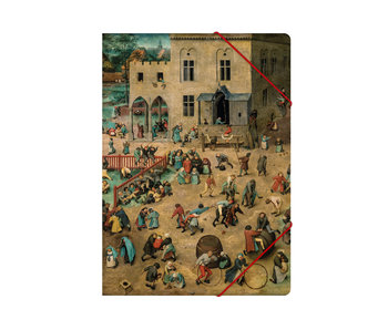 Paper file folder with elastic closure,A4, Bruegel, Childsplaying