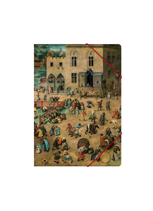 Paper file folder with elastic closure,A4, Bruegel, Childsplaying