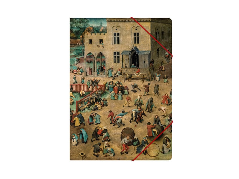 Paper file folder with elastic closure, Bruegel, Childsplaying