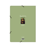 Paper file folder with elastic closure, Mona Lisa, Da vinci