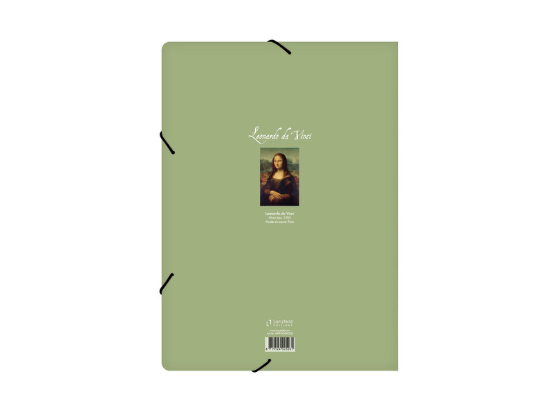 Paper file folder with elastic closure, Mona Lisa, Da vinci