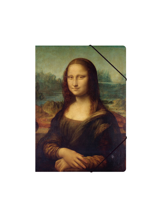 Paper file folder with elastic closure,A4, Mona Lisa, Da vinci