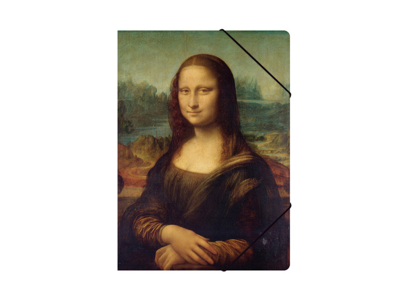 Paper file folder with elastic closure, Mona Lisa, Da vinci