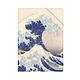 Paper file folder with elastic closure,A4, Hokusai, Great Wave