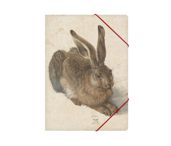 Chemise à dossier en papier avec fermeture élastique, A4,Dürer, Lièvre