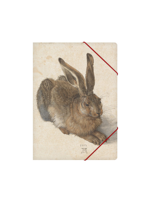 Paper file folder with elastic closure,A4, Dürer, Hare