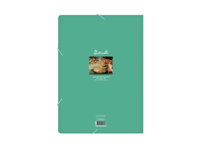 Paper file folder with elastic closure,  Birth of  Venus