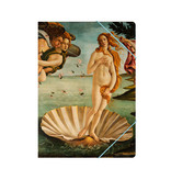 Paper file folder with elastic closure,  Birth of  Venus