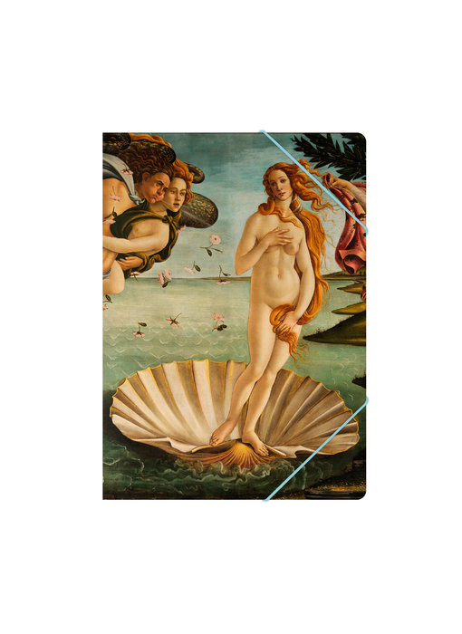 Paper file folder with elastic closure,A4,  Birth of  Venus