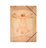 Paper file folder with elastic closure,A4, Da Vinci, Vitruvian Man