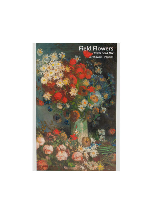 Postkarte mit Samen, Vase mit Blumen, Van Gogh
