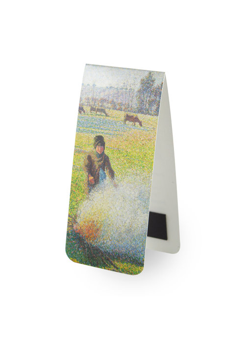 Magnetic Bookmark, Camille Pissarro,  Peasant girl making a fire