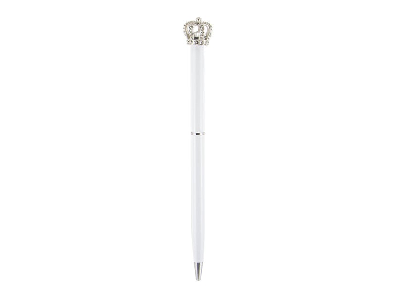 White pen with silver crown