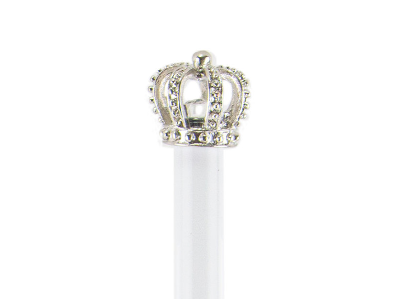 White pen with silver crown