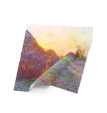 Lens cloth, 18x18 cm, Claude Monet, Grain stacks