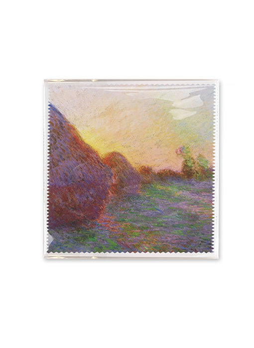 Brillenputztuch, 18x18 cm, Claude Monet, Getreideschober