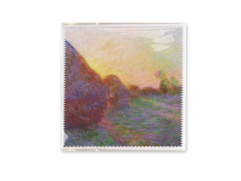 Brillenputztuch, 18x18 cm, Claude Monet, Getreideschober