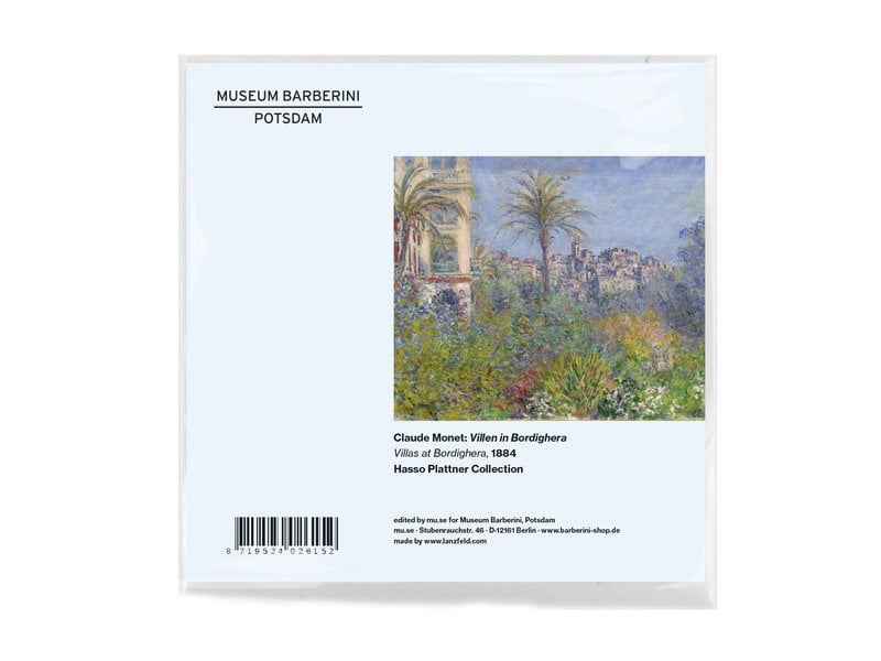 Lens cloth, 18x18 cm, Claude Monet, Villas at Bordighera