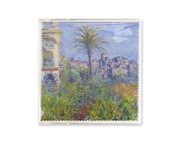 Lens cloth, 18x18 cm, Claude Monet, Villas at Bordighera