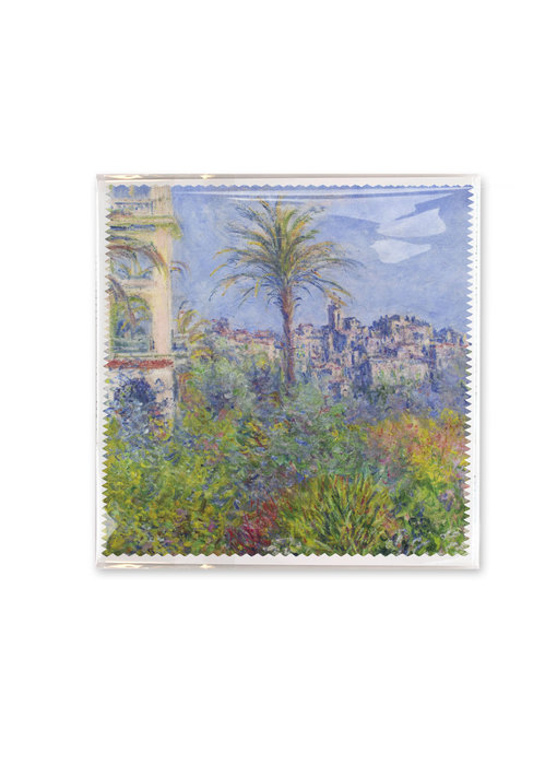 Chiffon de nettoyage pour lunettes, 18 x 18 cm, Claude Monet,  Villas à Bordighera