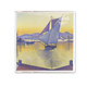 Brillendoekje,  18x18 cm, Signac, De haven bij zonsondergang