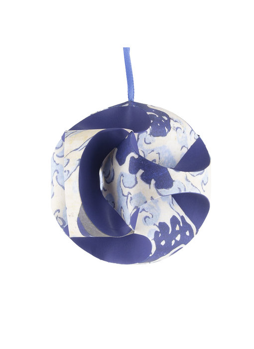 DIY Paper Christmas Ball ,  Hokusai