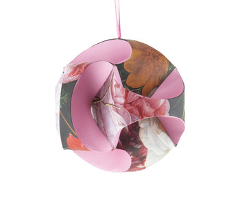 DIY Paper Christmas Ball , Flower still life, De Heem