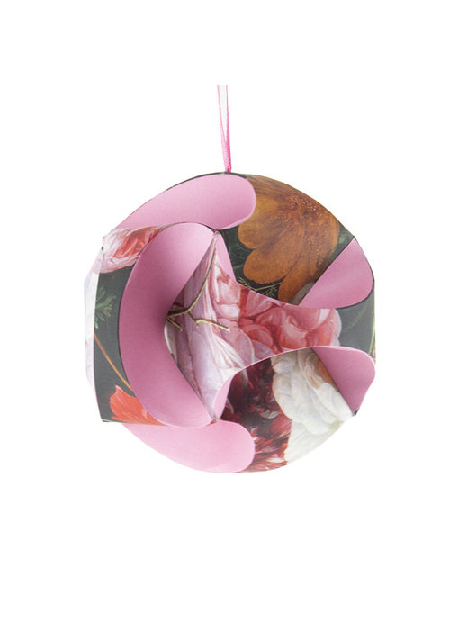 DIY Paper Christmas Ball , Flower still life, De Heem