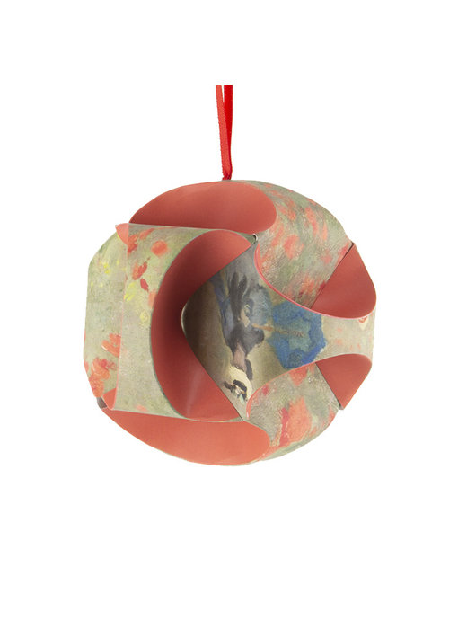 DIY Paper Christmas Ball , Monet, poppyfield