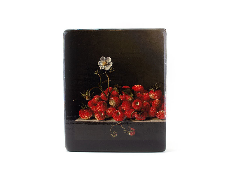 Masters-on-wood, Coorte, Fraises avec fleur, 240 x 195 mm