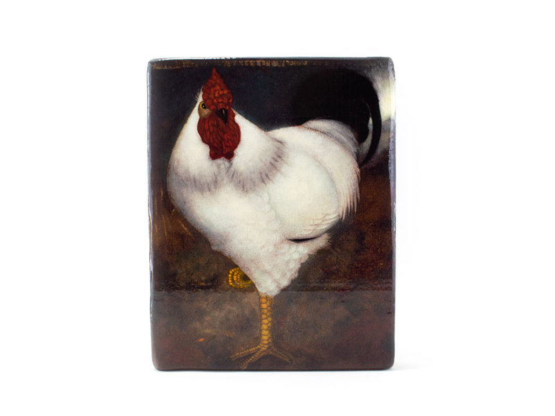 Masters-on-wood, White Rooster, Jan Mankes 240 x 195mm