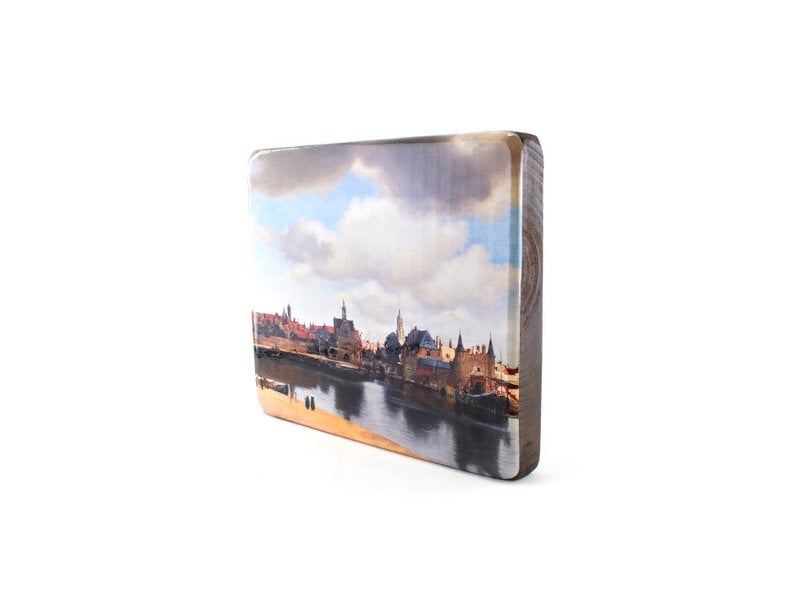 Masters-on-wood, Gezicht op Delft, Vermeer, 230x195 mm