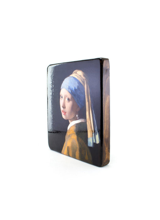 Masters-on-wood, Chica con un pendiente de perlas, Vermeer