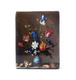 Maestros-en-madera, Jarrón azul de Delft con flores y conchas, Balthasar vd Ast, 260 x 195mm
