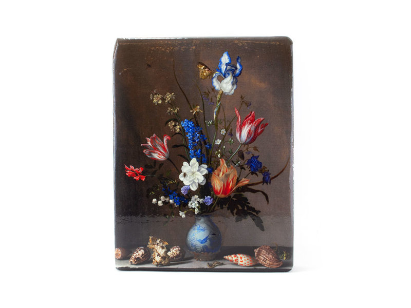 Meister-auf-Holz, Delfter blaue Vase mit Blumen und Muscheln, Balthasar vd Ast, 260 x 195mm