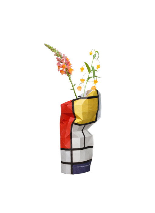 Florero de papel,Mondrian