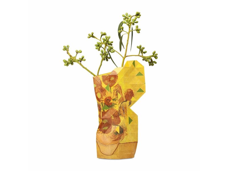 Paper Vase W, Van Gogh, Sunflowers