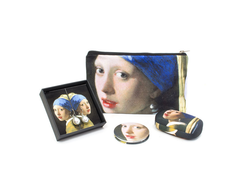 Ensemble-cadeau, fille avec une boucle d'oreille en perle, Vermeer