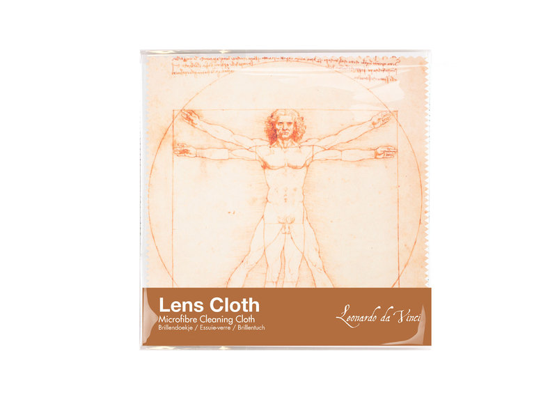 Lens cloth, 15 x 15 cm, Da Vinci, Vitruvian Man