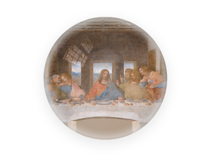 Pisapapeles de vidrio, Da Vinci, Última cena