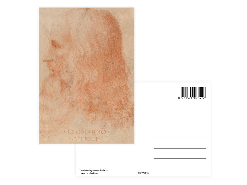 Postcard,  Da Vinci, Self portrait