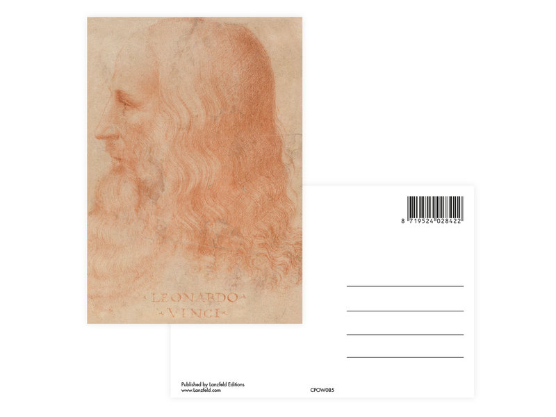 Postkarte, Da vinci, Selbstporträt