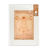 Matted print with reproduction, L,  Da Vinci, Vitruvian Man