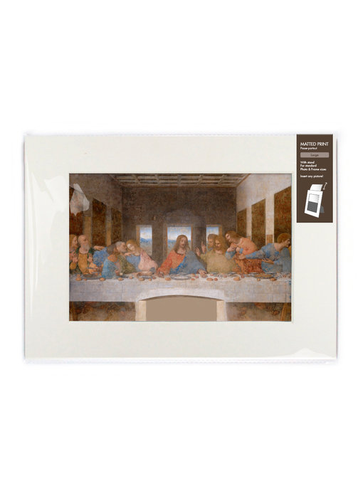 Matted print with reproduction, L,  Da Vinci, Last Supper