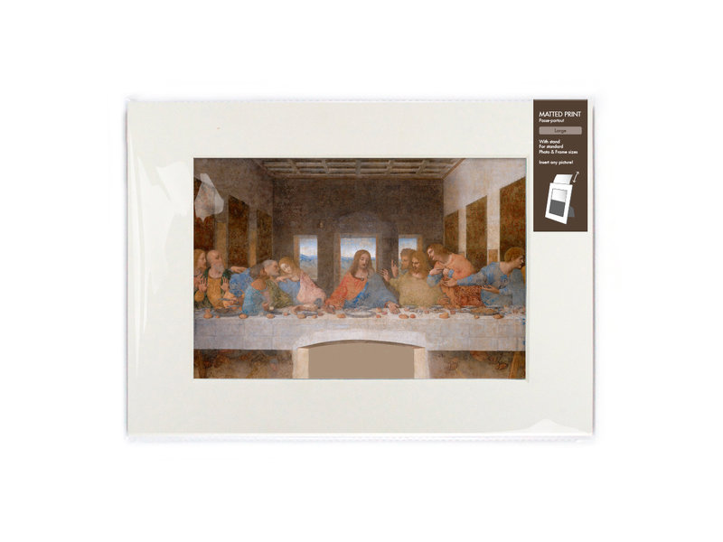 Matted print with reproduction, L,  Da Vinci, Last Supper