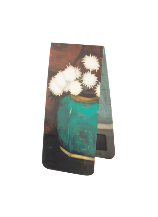 Magnetic bookmark , Mankes-Ginger jar with chrysanthemums